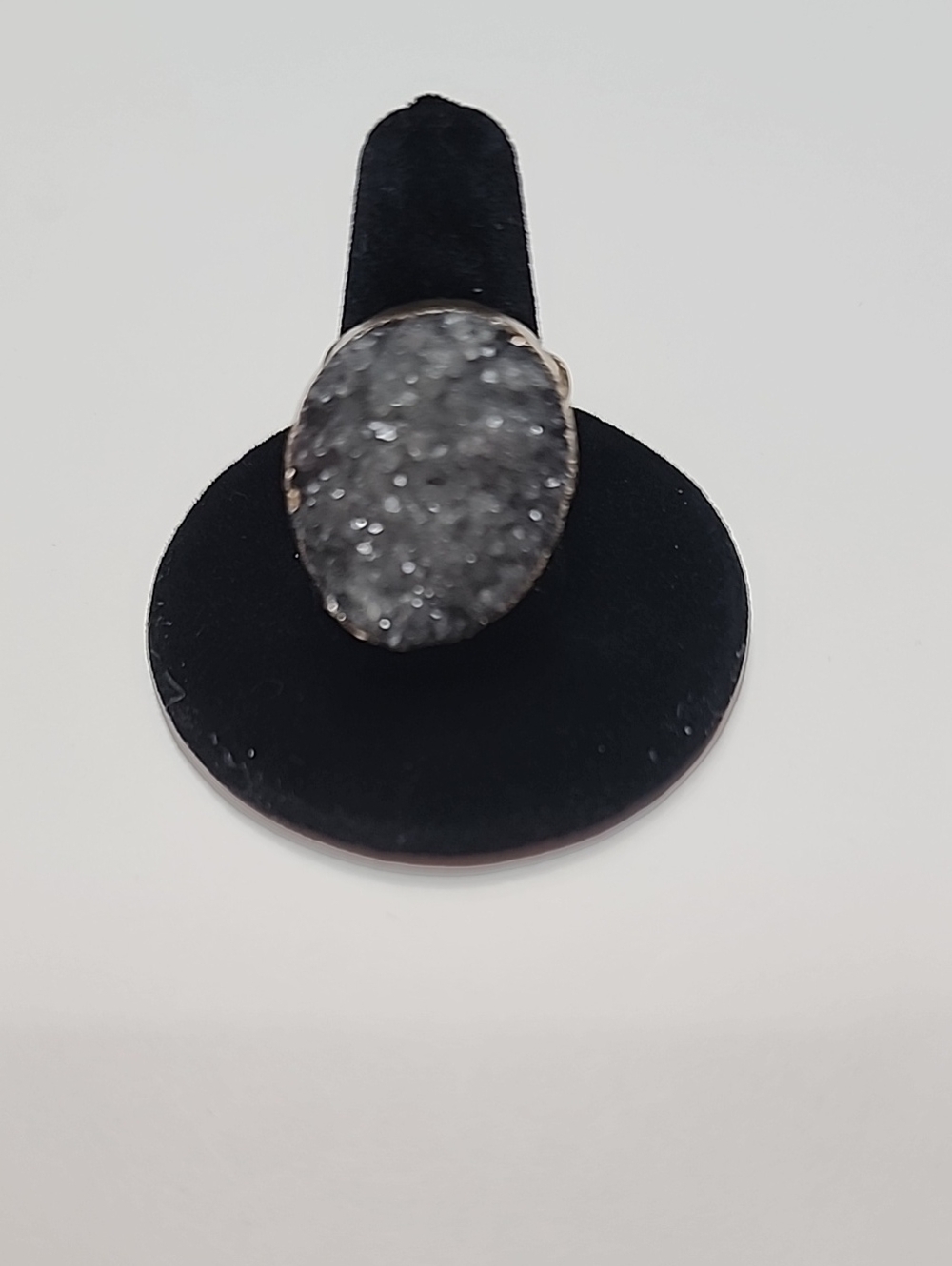 Gray Druzy Ring